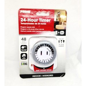Prime 24-Hour Indoor Energy Saving 48 Setting Timer: Efficient Control